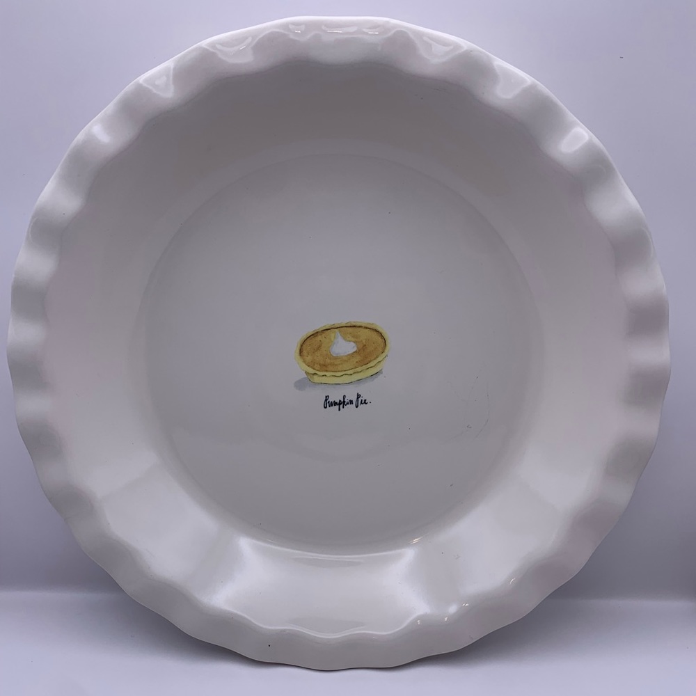 Rae Dunn pumpkin pie plate